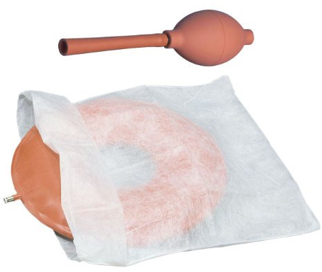 Luftkissen-Set 45cm mit Einmalbezug und Pumpe, Anti-Dekubitus-Sitzkissen