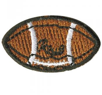 Aufnäher - Ball Football Rugby - 02088 - Gr. ca. 3 x 1,5 cm - Patches Stick Applikation