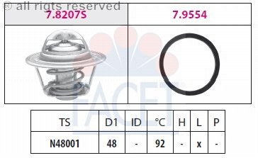 Facet 7.8207 Termostato, refrigerante