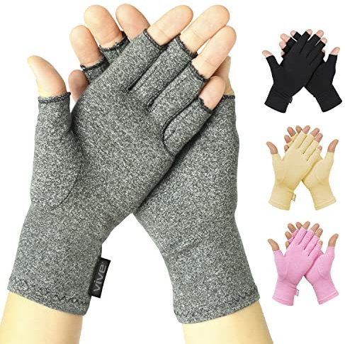 Arthritis Gloves by Vive - Compression Gloves Provide Relief from Arthritis in Hands - Aids Finger Joint Pain - Ideal Hand Gloves for Arthritis - One Pair by VIVE
