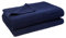 Zoeppritz Soft-Fleece-Decke Polarfleece-Decke mit Häkelstich, flauschige Kuscheldecke, Farbe: 595 dark marina, Maße: 160x200 cm, 103291-595-160x200