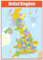 UK Map Geography Poster - EXTRA LARGE - A1 (850mm x 594mm) - Gloss Paper - Secondary & Primary School Geography Wall Charts by Daydream Education