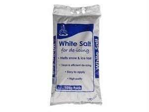 White De-icing Rock Salt/Grit for Ice, Snow, Melting - 15 kg - De Icing Salt for Pathways, Driveways to Remove Snow and Ice During Harsh Weather
