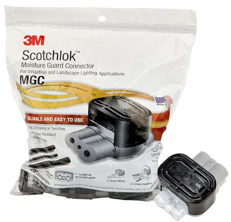 3M Scotchlok Feuchtigkeitsschutz, wetterfest, UV-beständiger Stecker für 2-3 Drähte, 16-14 AWG (solide/verseilt), 25 Stück pro Beutel