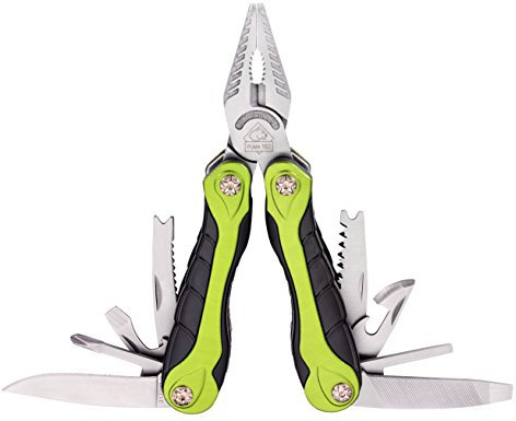 Puma TEC Multitool - AISI 420 Stahl - Zange mit Feder - zweifarbige Aluminium Griffe - Nylon Etui