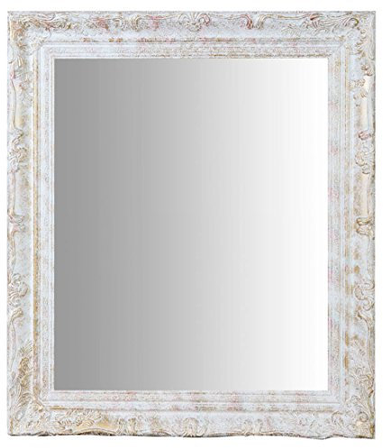 Biscottini Specchio da parete L64xPR4xH74 - Specchio bagno - Specchio decorazioni casa - Arredamento casa - Specchio da parete lungo - Decorazioni camera da letto shabby - Specchio camera da letto