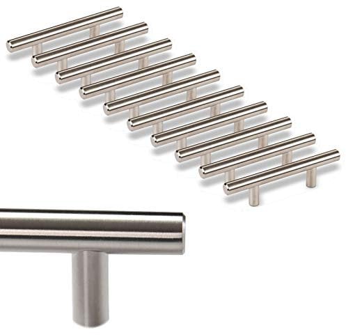 SOTECH 10 x Möbelgriff G6 echt Edelstahl massiv Ø 12 mm/BA 64 mm Stangengriffe Relinggriffe