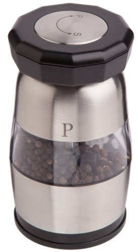 Ozeri Duo Ultra Salt and Pepper Mill and Grinder, Stainless Steel