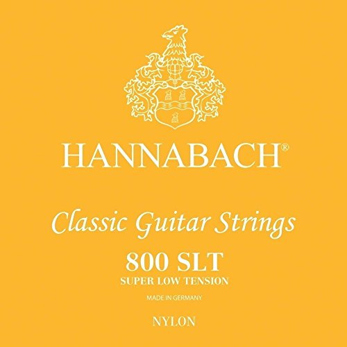 Hannabach Klassikgitarre-Saiten Serie 800 Super Low Tension versilbert E1, 8001SLT, Saiten für Gitarre (versilberter Kupferdraht, niedrige Spannung, für Konzertgitarren zum Einstieg)