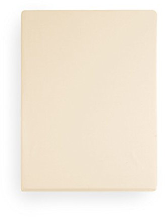 fleuresse 1119 XXL Jersey Stretch Spannbetttuch (96% Baumwolle, 4% Elasthan), mit Rumdumgummizug, Ökotex 100, für Matratzen bis 40 cm Höhe, 180 x 200-200 x 220 cm, Champagner