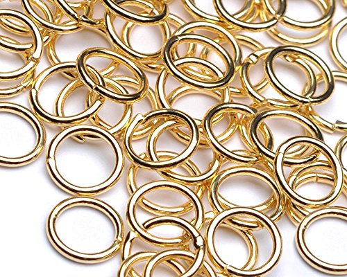 Beads Unlimited Jump Ring, Metal, Gold, 7mm