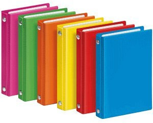 VELOFLEX 12 x Taschenringbuch Velocolor 4-Rund-Ring-Mechanik A7 90x140mm Sortiert
