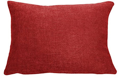 Kissenhülle Villa Leinenstruktur Kissenbezug 45x45 o. 40x60 cm Deko Kissen #1371 (rot, 40x60)