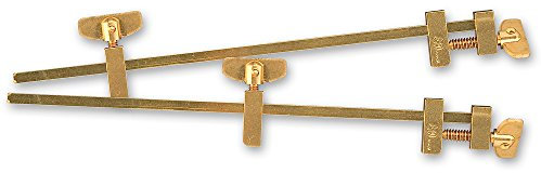 ICEbear Japanese Hatakane Brass Bar Clamps (Pair, Gold, 12.5mm Depth, 90mm Capacity)