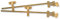 ICEbear Japanese Hatakane Brass Bar Clamps (Pair, Gold, 12.5mm Depth, 90mm Capacity)