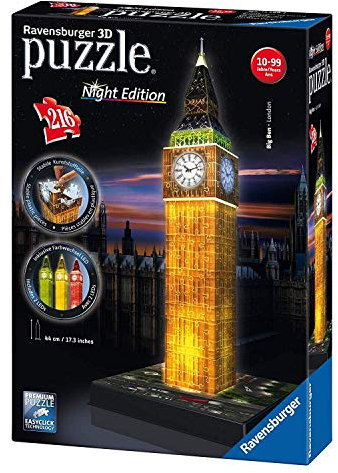 RAVENSBURGER SP 3D Puzzle Bauwerke Big Ben bei Nacht
