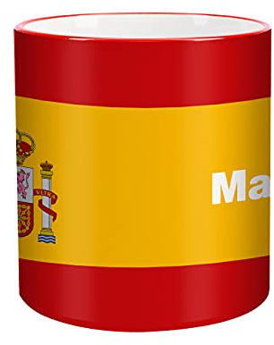 Herz & Heim® Tasse mit Wunschnamen und Flagge - Spanien -
