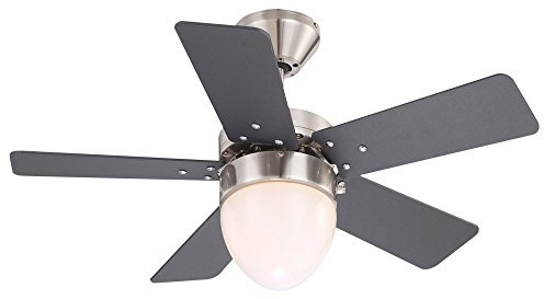 etc-shop LED 6 Watt Deckenventilator Ventilator mit Zugschalter und Beleuchtung