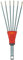 Wolf-Garten LDM Multi-Change Fan Rechen Kultivierer Kopf rot 33x2,8x2 cm