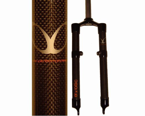 CarbonCycles eXotic Light Weight XC Carbon Rigid 26in Mountain Bike Fork, Disc & V Brake Mounts, Length 44.5cm