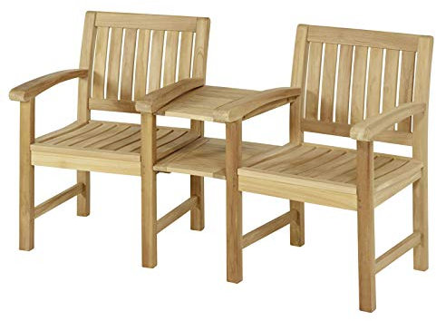 ROG garden-line TL8060: Feierabend-Bank ″Hemingway″ - 2-SITZER GARTENBANK AUS Teak