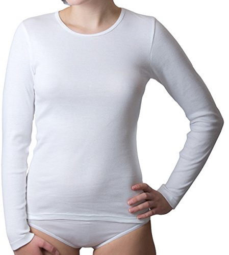 HERMKO 17830 Damen Langarm Unterhemd Woman Longsleeve Shirt Baumwolle/Modal