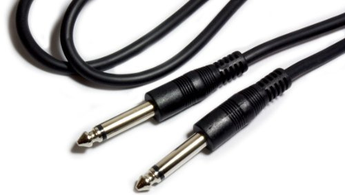 Loops 2m 6.35mm Mono Male to Male Guitar Cable - ¼” Instrument Audio Jack Plug Lead