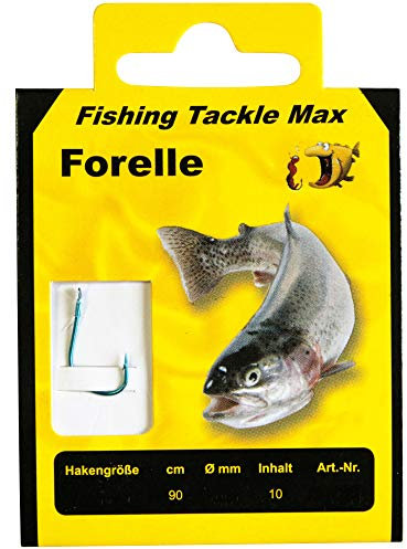 FTM Haken gebunden Forelle 90cm - 10 Forellenhaken, Hakengröße/Schnurdurchmesser:Gr. 6/0.18mm