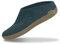 GLERUPS Slip On Hausschuhe Damen und Herren (Größe 11) | Blauer Unisex-Slipper aus Wolle mit Ledersohle