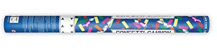 PartyDeco Konfettikanone Luftschlangen – Konfetti Kanone Party-Popper Partyknaller – Bunt, 60 cm