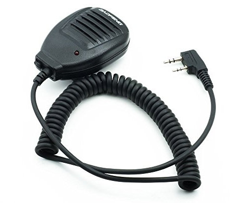 Baofeng UV-5R Speaker - Micrófono para Walkie Talkie Baofeng UV-5R, color negro