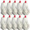 (Pack of 10) 16oz Cotton Mop Head with Push fit red Plastic Socket fits 15/16 (24mm) shafts