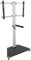 RICOO TV Ständer rollbar FS0300 Stand Fernsehständer mit Rollen VESA 600 x 400 Standfuss mit Ablage bis 30 kg smart OLED Curved für 30-65 Zoll mobil Bodenständer