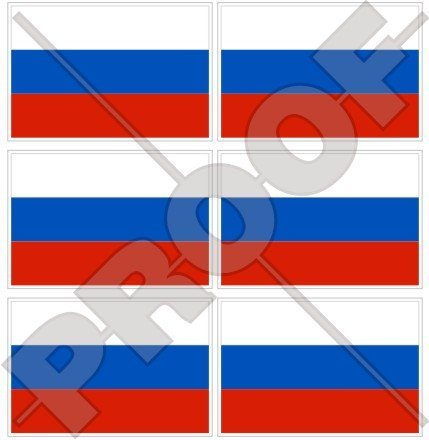 Russland Flagge Russische Föderation 40 mm (40,6 cm) Mobile Handy Vinyl Mini Sticker, Aufkleber X6