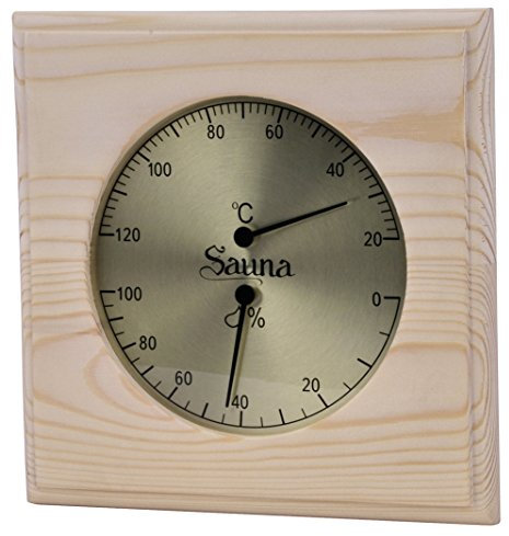 WelaSol Top Kombigerät Sauna Thermometer mit Hygrometer für Sauna, Dampfsauna, Biosau...