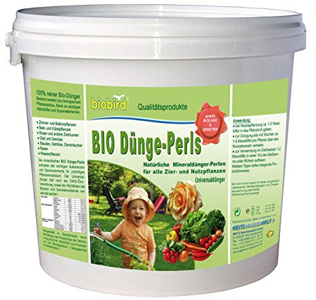 biobird Bio Dünge-Perls für Zier- & Nutzpflanzen - 100% Reiner Bio-Dünger (10 kg)