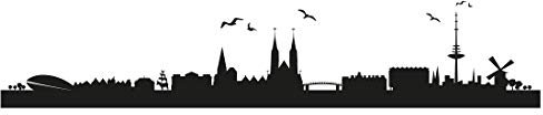 Wandtattoo Skyline Bremen 002 - Größe: M - 100cm x 20cm - 23 mögliche Farben