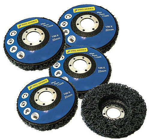 Tooltime 5 Pack Paint & Rust Remover Grinder Wheel Disc For 115mm 4 1/2 Angle Grinders