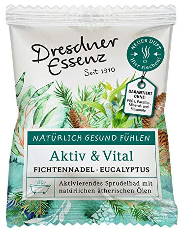 5er Pack Dresdner Essenz Gesundheitsbad Sprudelbad Aktiv & Vital 5 x 70 g für 1 Vollbad Badezusatz Aromabad