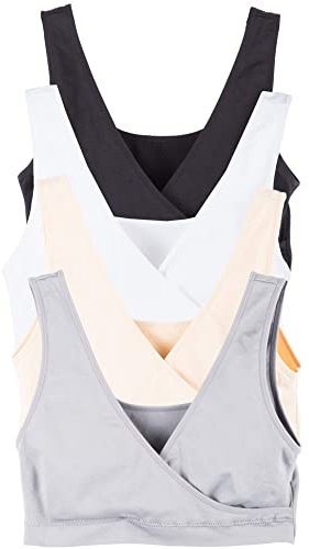 Caramel Cantina 4er-Pack Still-BH für Damen mit Schlafkomfort, Basics, small