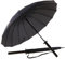 Japanwelt Samurai Regenschirm I groß schwarz, Katana-Regenschirm japanischer-Regenschirm mit Samuraischwert, Anime Japan Schirm mit Gurt, für Erwachsene & Kinder, 100 cm Durchmesser