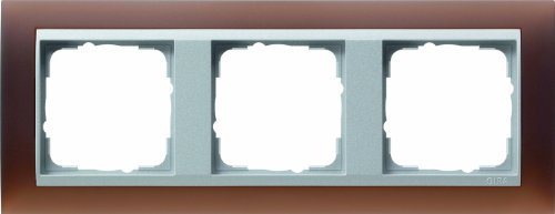 Gira 021359 Abdeckrahmen 3-Fach für alu Event opak, Dunkelbraun