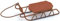 Darice Miniatur Holz Schlitten rustikal Schlitten