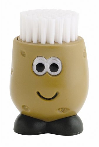 Joie 63001 Kartoffelbürste Mr. Potato rund, Kunststoff, braun, 5 x 5 x 7 cm