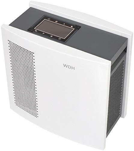 Aktobis Luftreiniger WDH-H3, 150 m³/h, 4-fach Filtersystem mit Ionisator & Luftsensor, Metallgehäuse, Touch-Panel und LCD-Display - für Wohnräume, Schlafzimmer & Büro