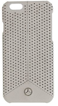Mercedes-Benz Pure Line perforiertem Leder Hülle für Apple iPhone 6/6S 11,3 cm (4,7 Zoll) grau, MEHCP6PEGR