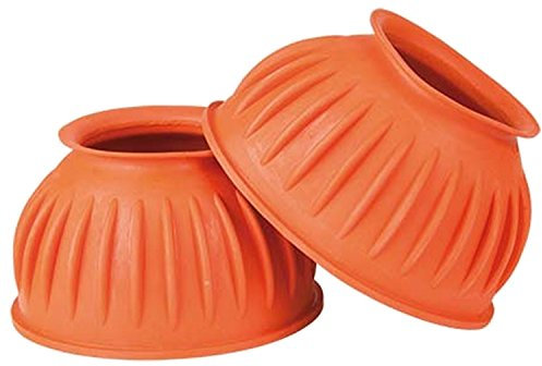 TdeT Hufschützer aus Gummi, geschlossen, Orange, XXL