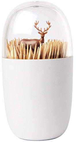 Deer Meadow Toothpick Holder by Qualy Design. Brown Color. Unique Home Design Decoration. Unusual Gift. by Qualy