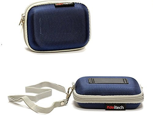 Navitech Blue Hard Protective Earphone/Headphone Case Compatible with The Sony AS210AP Sport in-Ear Headphones