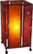 GURU SHOP Leder, Saree Tischlampe/Tischleuchte - Modell Mandalay, 24x13x13 cm, Orientalische Tischlampen